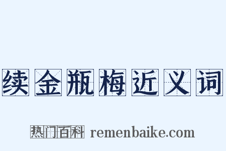 续金瓶梅近义词是什么意思的图片
